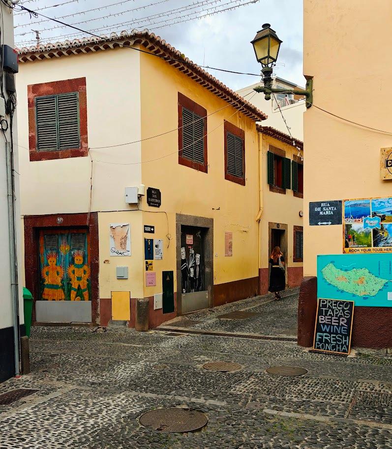 Painted doors Zona Velha Funchal Old Town Madeira