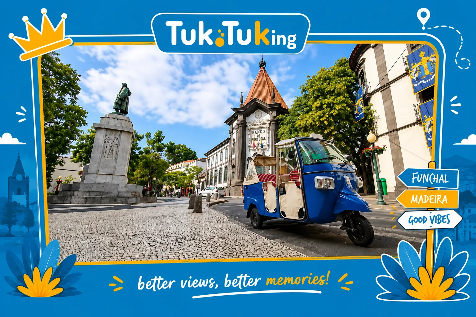 Funchal City Tour + Old Town - Tuk Tuk Tour Madeira
